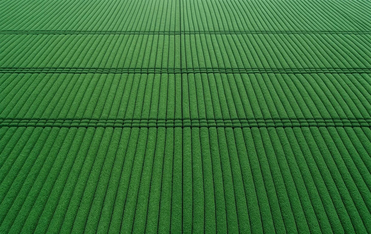 Vista aérea de cuadrícula de cultivo